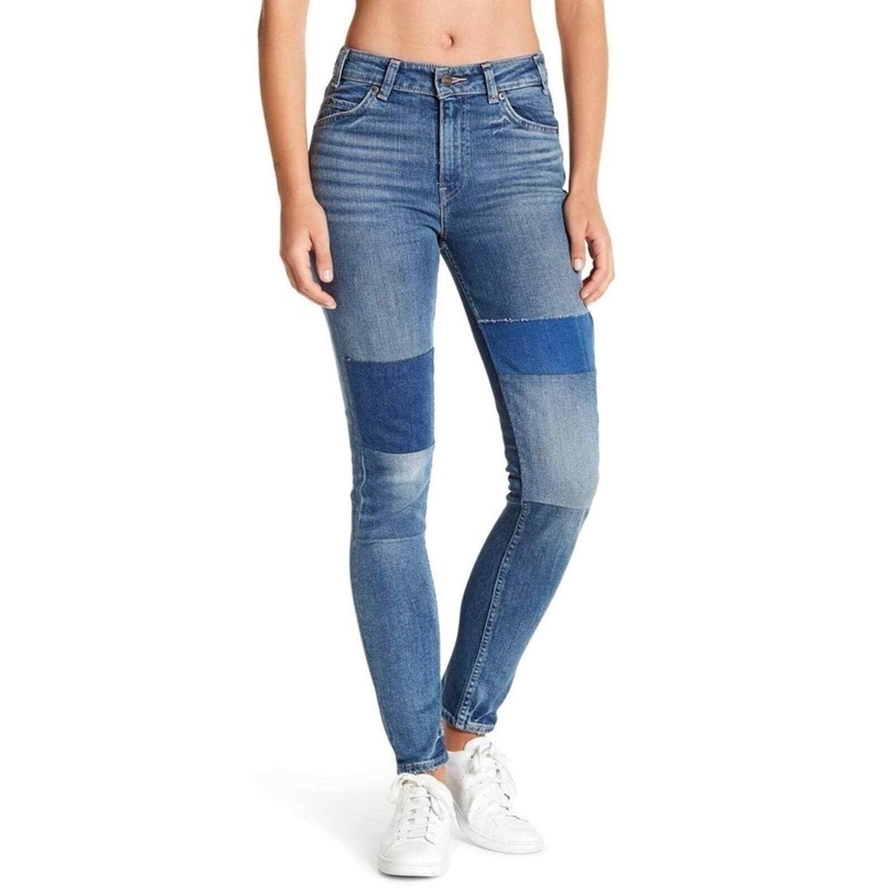 Levi’s 721 high rise vintage skinny patchwork jeans 27